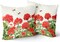 Spring Summer Pillow Covers, 18x18 inch, Set of 2, Geranium Watercolor Flowers, Decorative Throw Pillow Covers for Family Indoor Home Living Room, Couch, Sofa, Bed